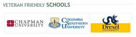 School logo in list of Veteran Friendly Schools